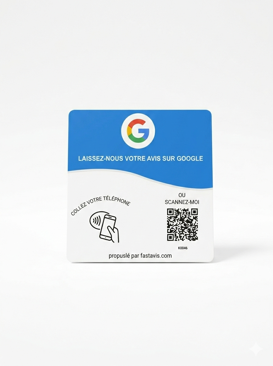 Plaque d'avis Google Fast avis